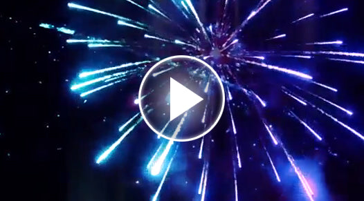 Flying Through a Firework Display with a Drone