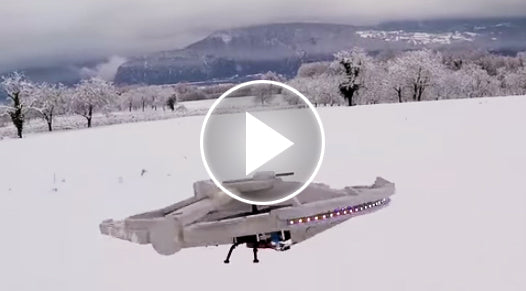 A Homage to Star Wars: Custom Millennium Falcon Drone Video