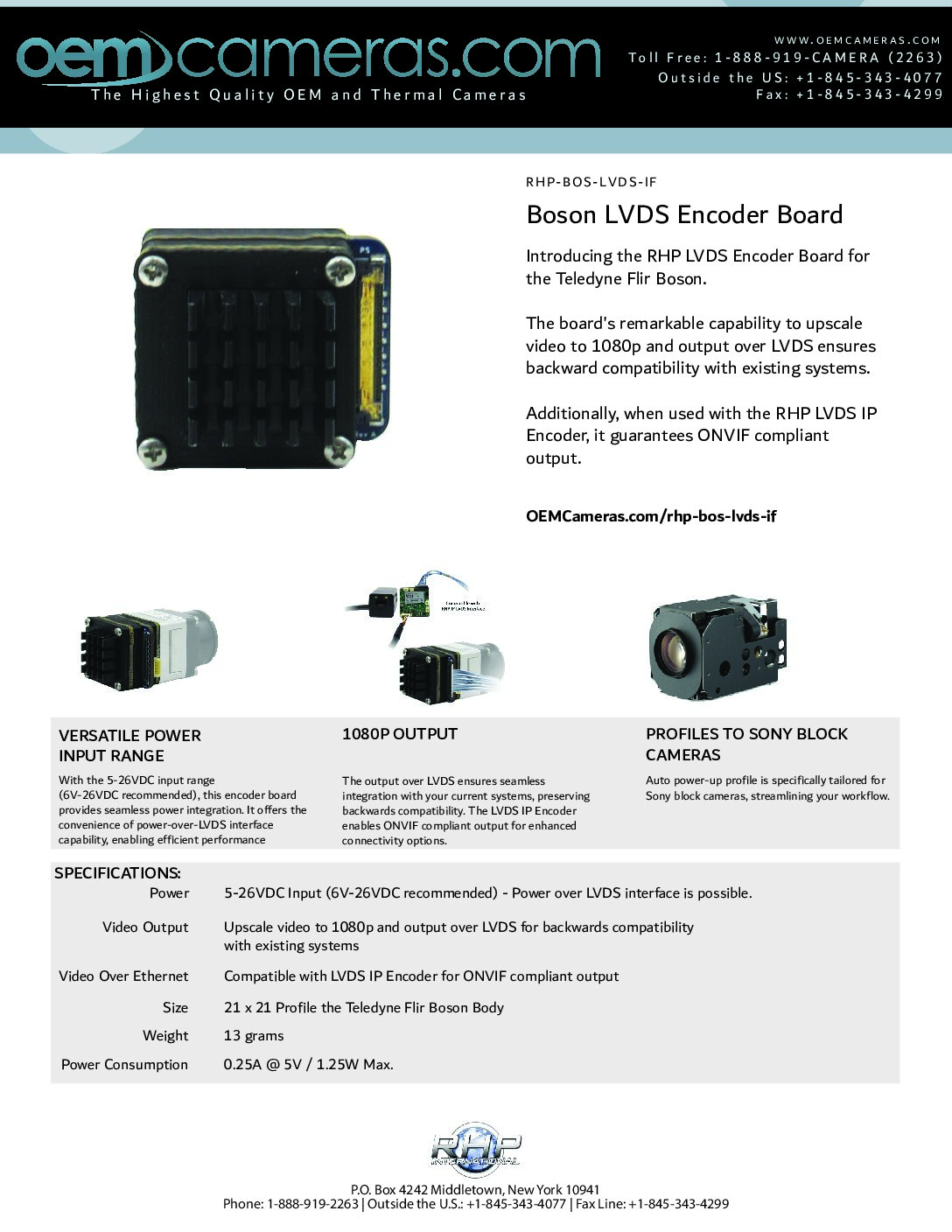 RHP Boson LVDS Encoder Board