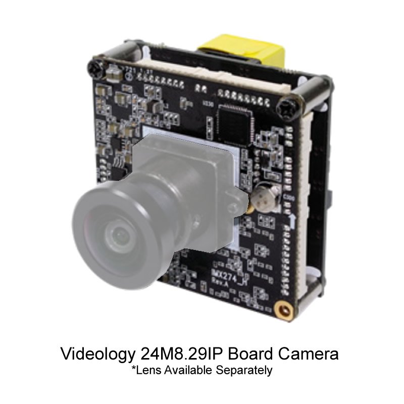 Videology 24M8.29NIP 4K IP Board Camera, Low Latency, with DOL WDR
