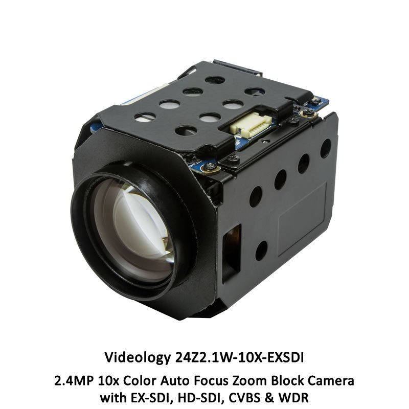 Videology 24Z2.1W-10X-EXSDI-462 10x Autofocus Zoom Block Camera - EXSDI