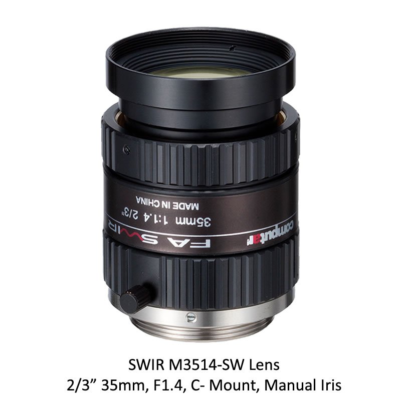 SWIR M3514-SW 2/3 in. 35mm, F1.4, C- Mount, Manual Iris